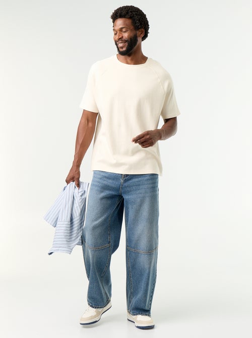 Jean coupe large / Loose fit à 5 poches - Kiabi Jean coupe large / Loose fit à 5 poches - Kiabi