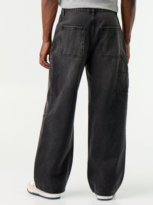 Jean coupe large / Loose fit à 5 poches - Kiabi Jean coupe large / Loose fit à 5 poches - Kiabi