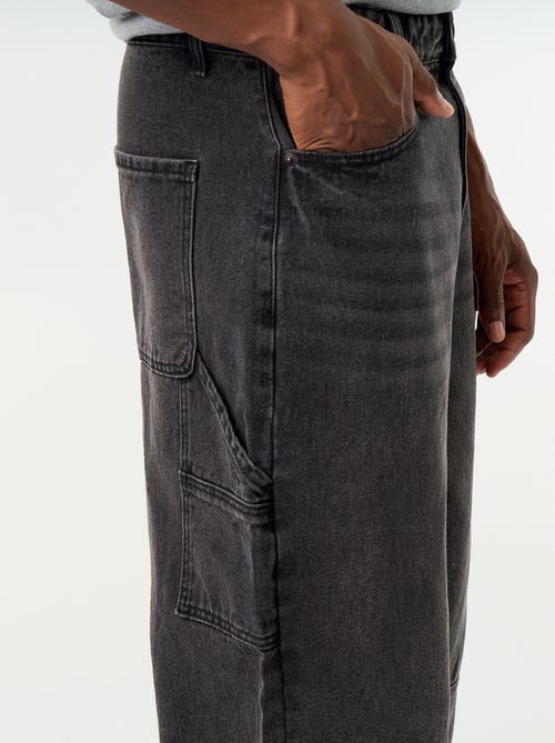 Jean coupe large / Loose fit à 5 poches - Kiabi Jean coupe large / Loose fit à 5 poches - Kiabi