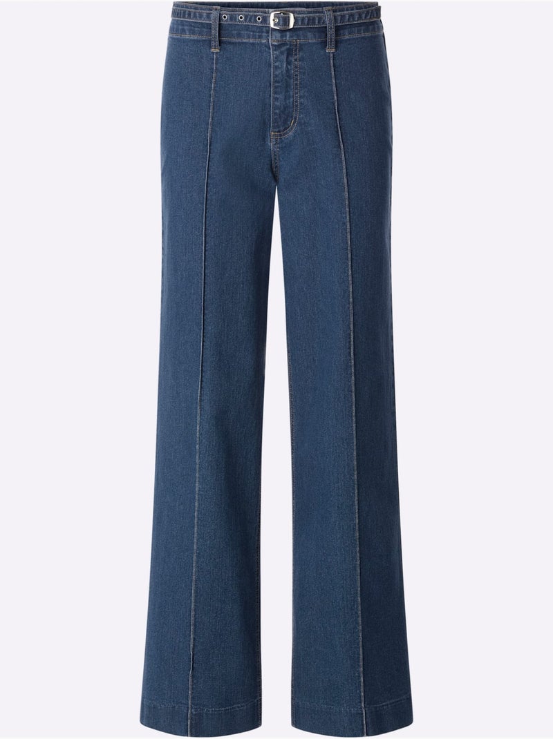 Jean coupe large mode - taille courte - witt Bleu jean - Kiabi