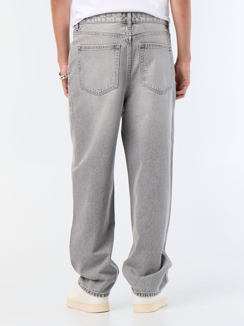 Jean coupe large / relaxed fit Gris - Kiabi