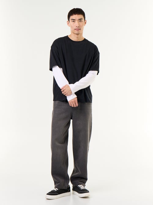 Jean coupe large / relaxed fit - Kiabi Jean coupe large / relaxed fit - Kiabi