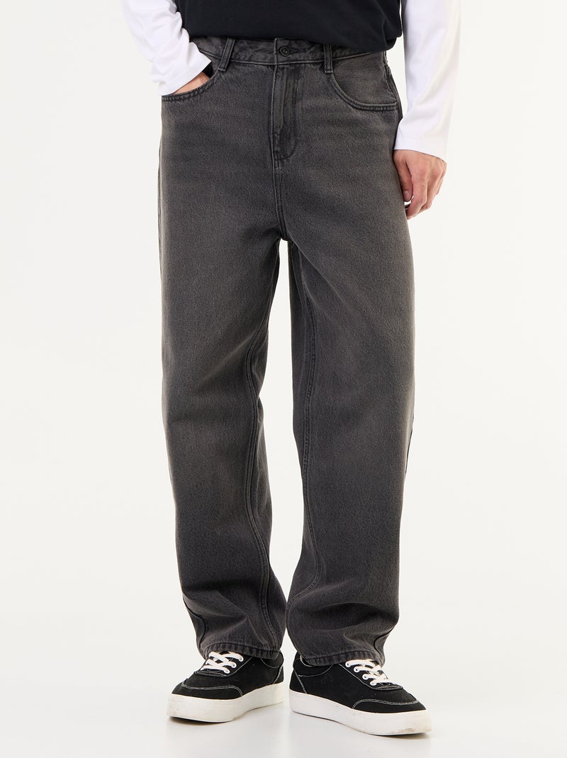 Jean coupe large / relaxed fit Gris - Kiabi