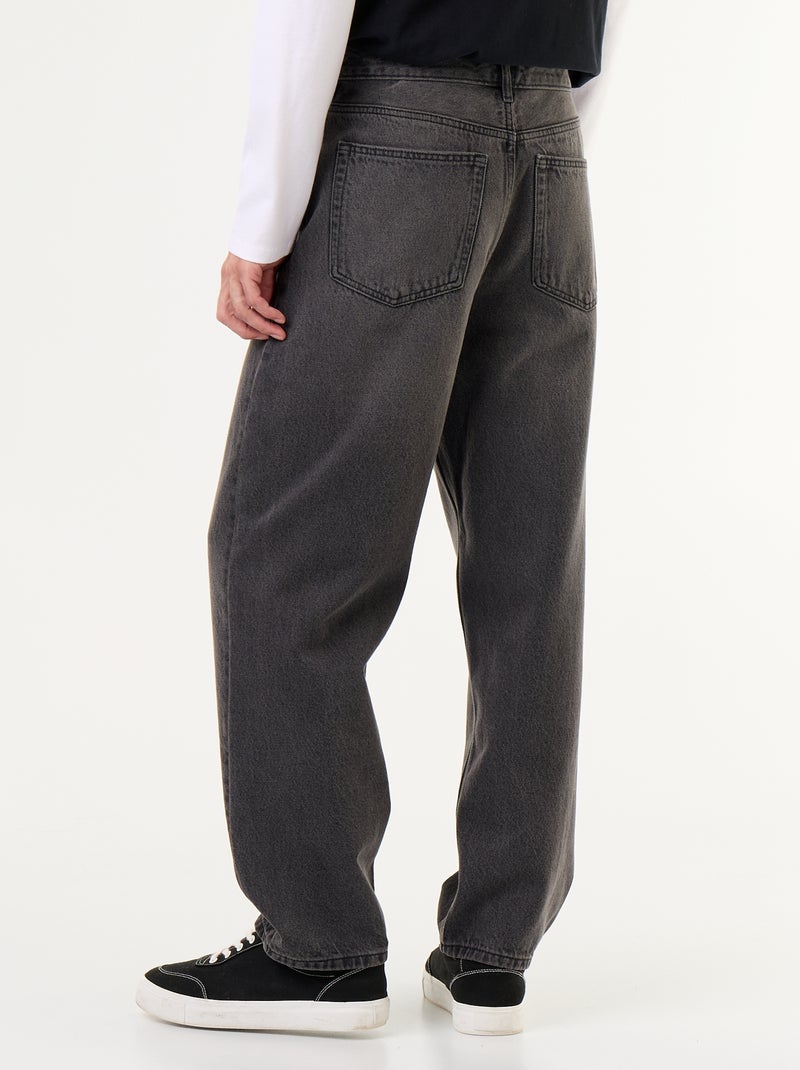 Jean coupe large / relaxed fit Gris - Kiabi
