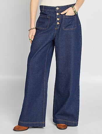 Jean coupe large taille haute