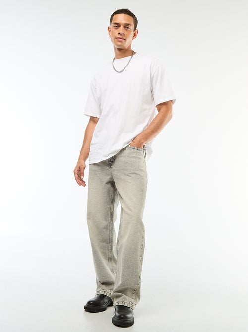 Jean coupe large / wide leg 5 poches - Kiabi