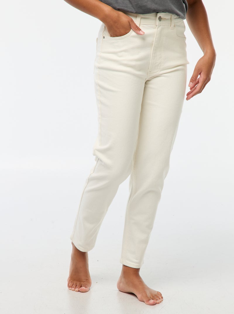 Jean coupe mom - L28 Blanc - Kiabi