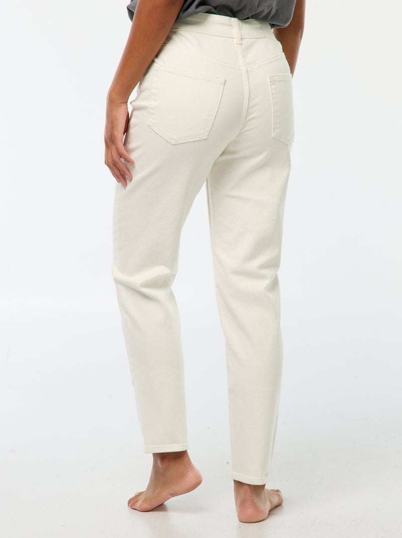 Jean coupe mom - L28 Blanc - Kiabi
