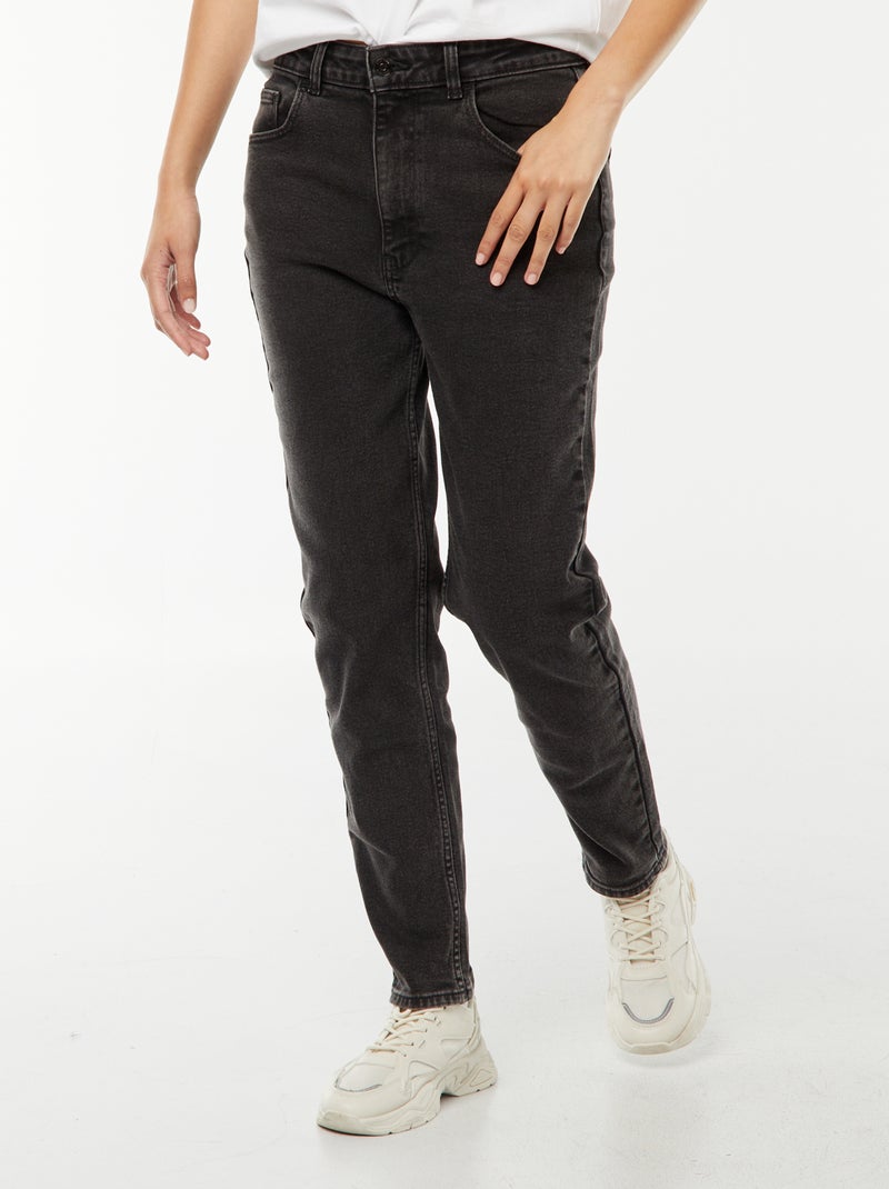 Jean coupe mom - L28 Noir - Kiabi