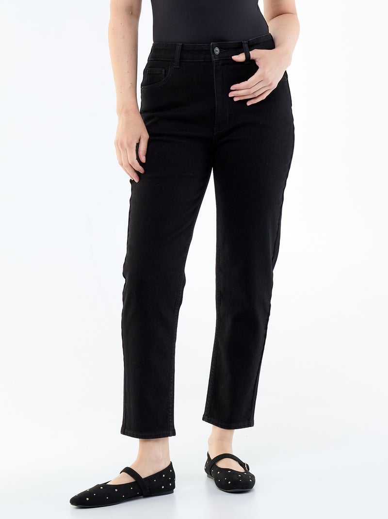 Jean coupe mom - L30 Noir - Kiabi