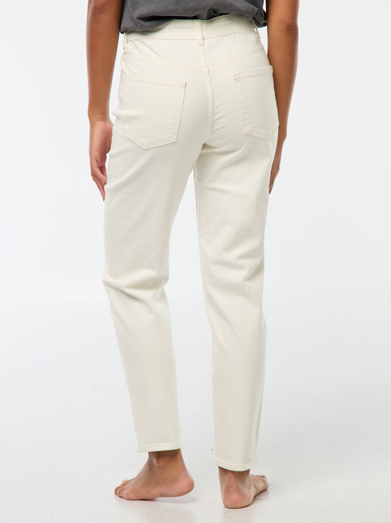Jean coupe mom - L32 Blanc - Kiabi
