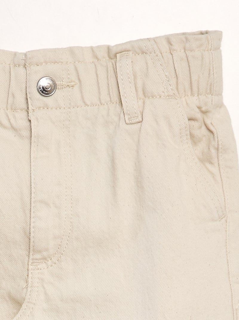 Jean coupe mom Ecru - Kiabi