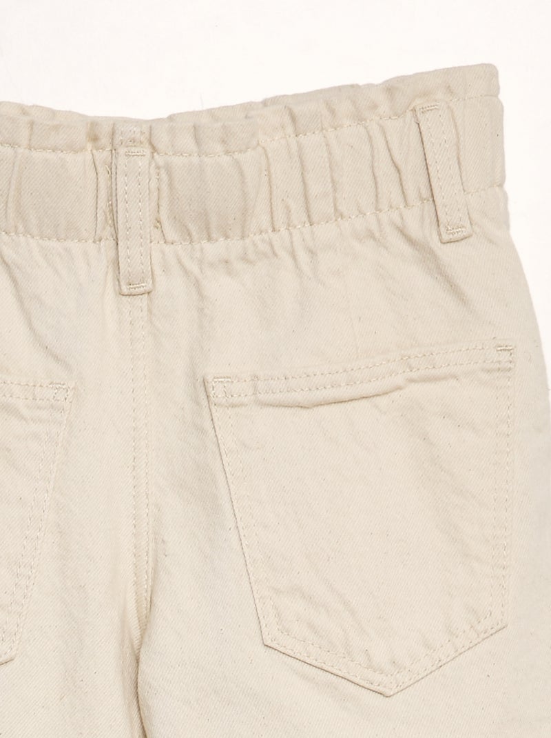 Jean coupe mom Ecru - Kiabi