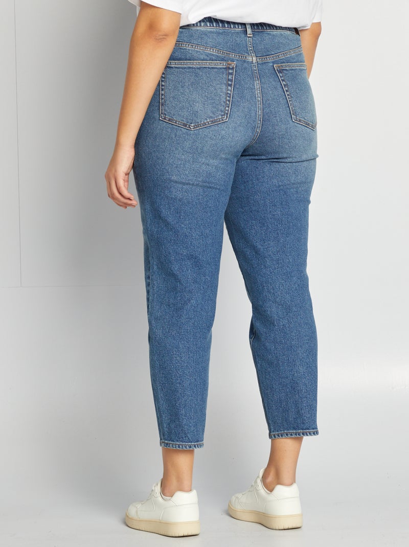 Jean coupe mom taille haute Bleu - Kiabi