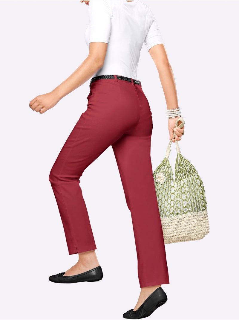 Jean Coupe Parfaite Grâce à L'élasthanne - Taille Courte - Moda Vilona Noir Bordeaux - Kiabi