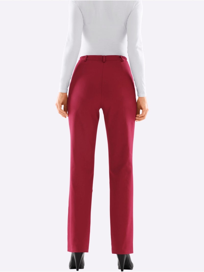 Jean Coupe Parfaite Grâce à L'élasthanne - Taille Courte - Moda Vilona Noir Bordeaux - Kiabi