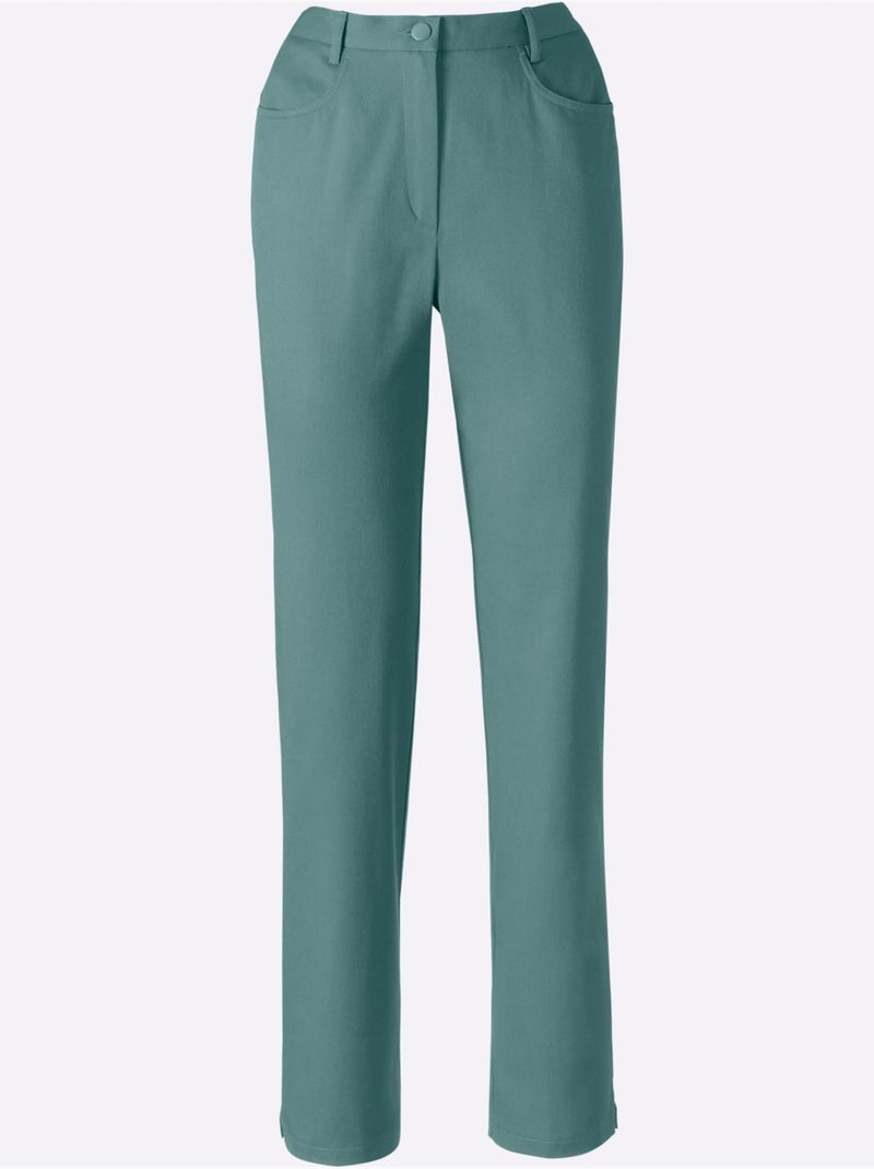 Jean Coupe Parfaite Grâce à L'élasthanne - Taille Extra Courte - Moda Vilona Vert jade - Kiabi