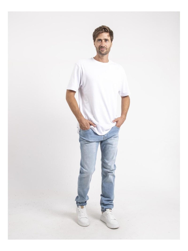 Jean coupe slim SNOW Bleu clair - Kiabi