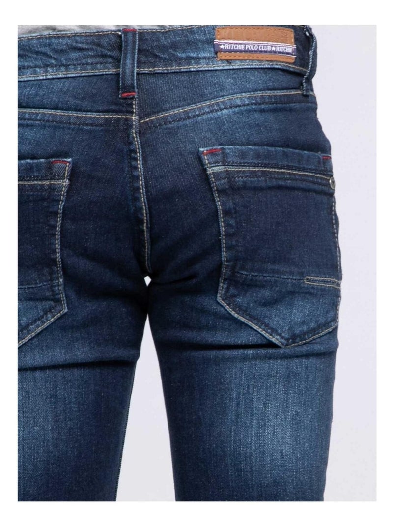 Jean coupe slim SNOW garçon Bleu foncé - Kiabi