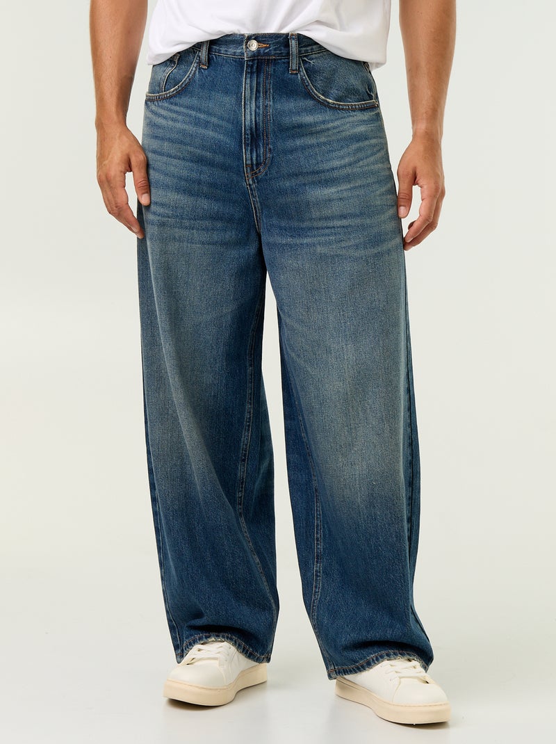 Jean coupe super baggy Bleu - Kiabi