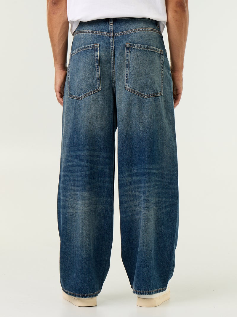 Jean coupe super baggy Bleu - Kiabi