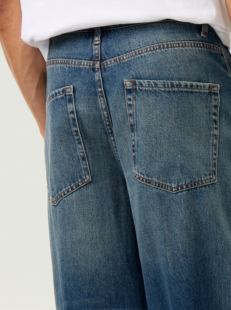 Jean coupe super baggy Bleu - Kiabi
