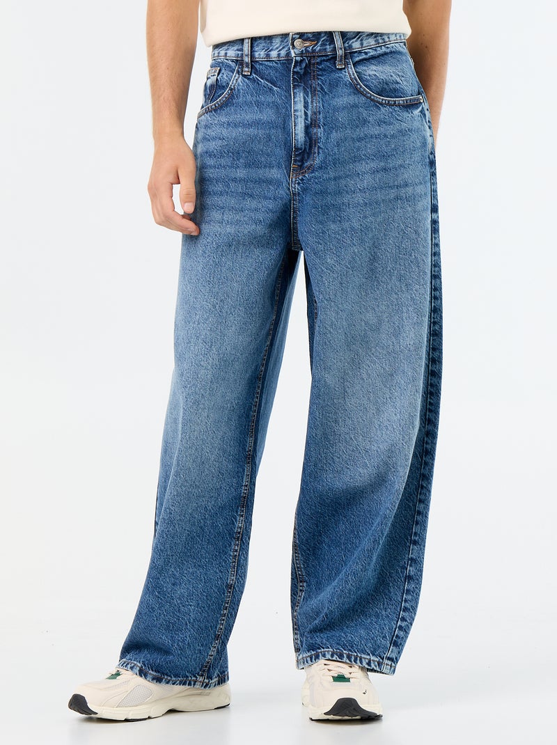 Jean coupe super baggy Bleu - Kiabi