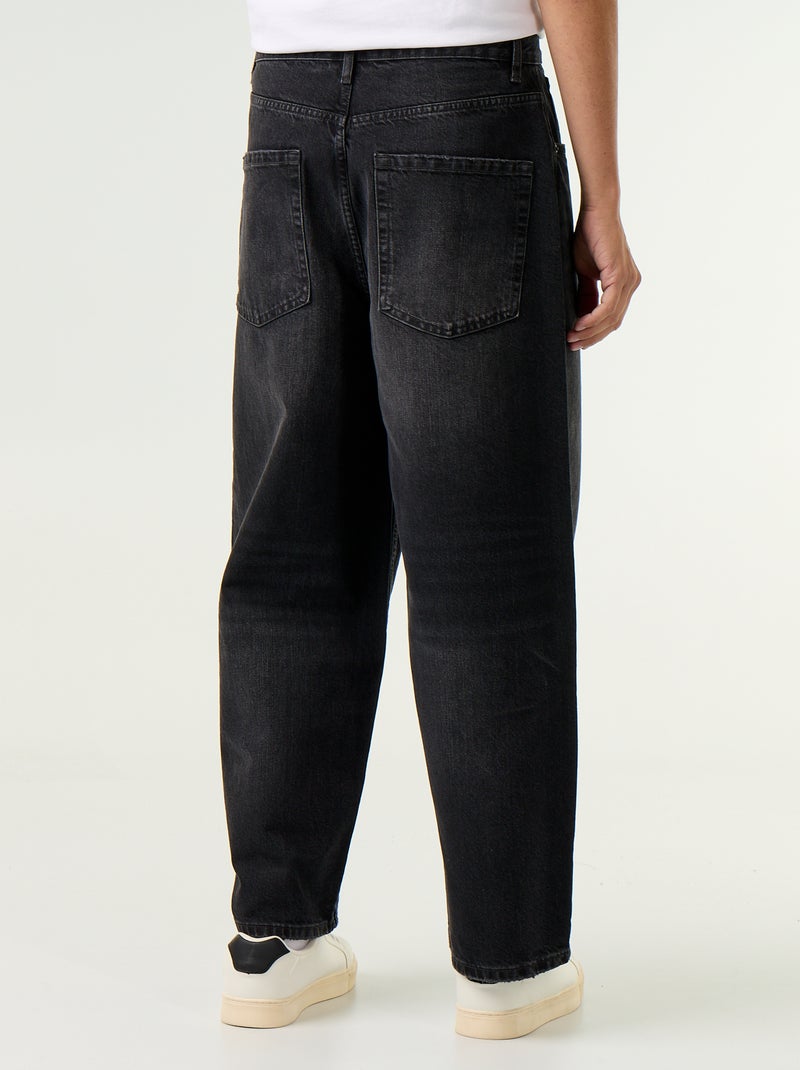 Jean coupe super baggy Noir - Kiabi
