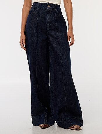 Jean coupe wide leg à 5 poches
