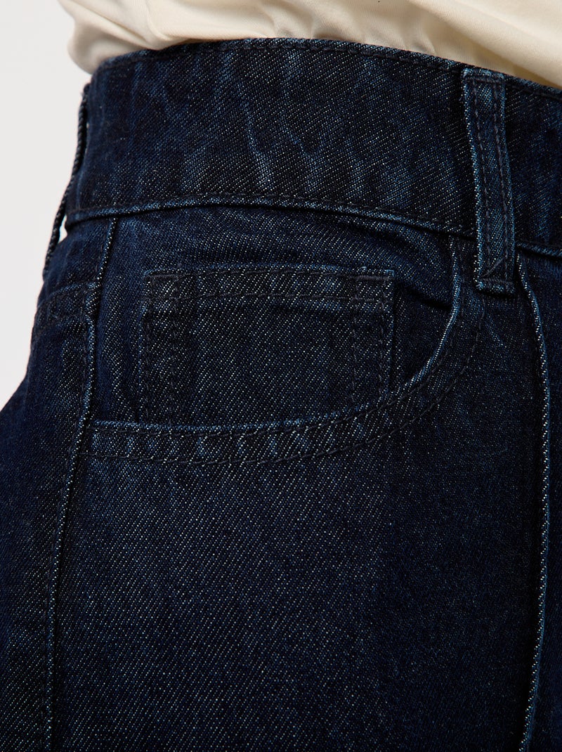 Jean coupe wide leg à 5 poches Bleu - Kiabi