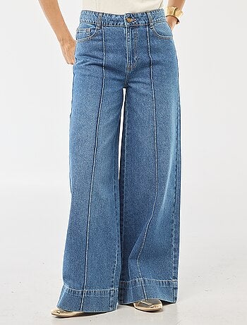 Jean coupe wide leg à 5 poches