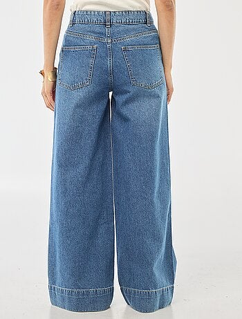 Jean coupe wide leg à 5 poches