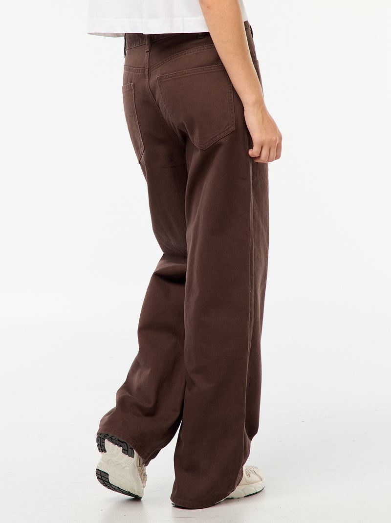 Jean croisé à la taille Marron - Kiabi