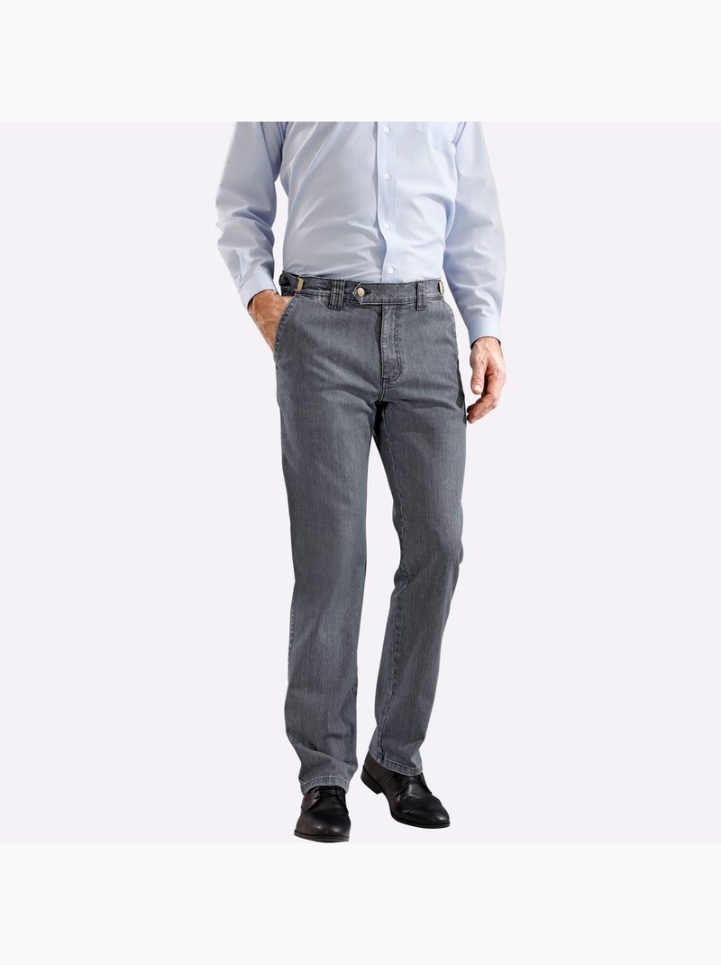 Jean De Conducteur Largeur Réglable à La Taille Pour Plus De Confort - Taille Standard - Moda Vilona Gris - Kiabi