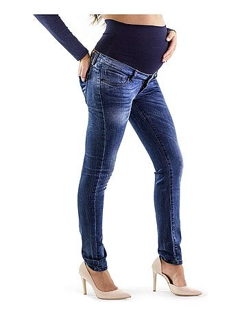 Jean de grossesse 5 poches - Slim fit avec stretch - Denim bleu
