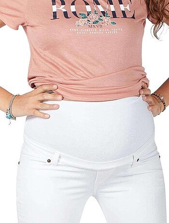 Jean de grossesse slim fit avec stretch - Blanc