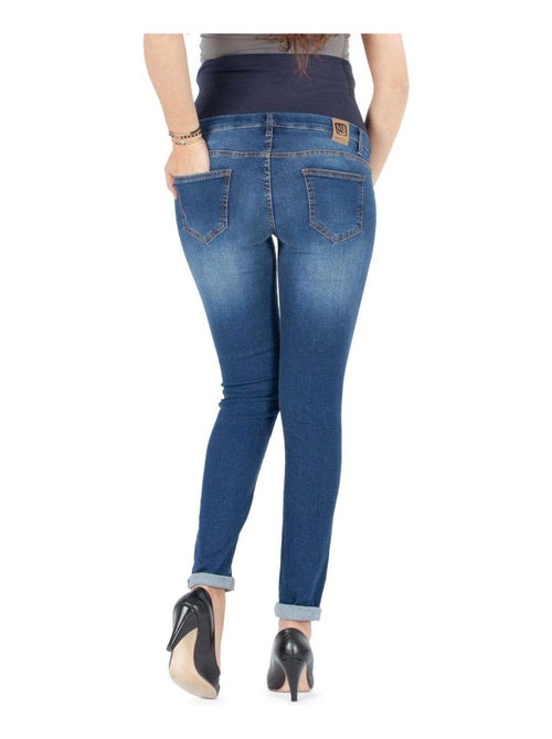 Jean de grossesse slim fit délavé avec stretch  - Denim Blue - Kiabi