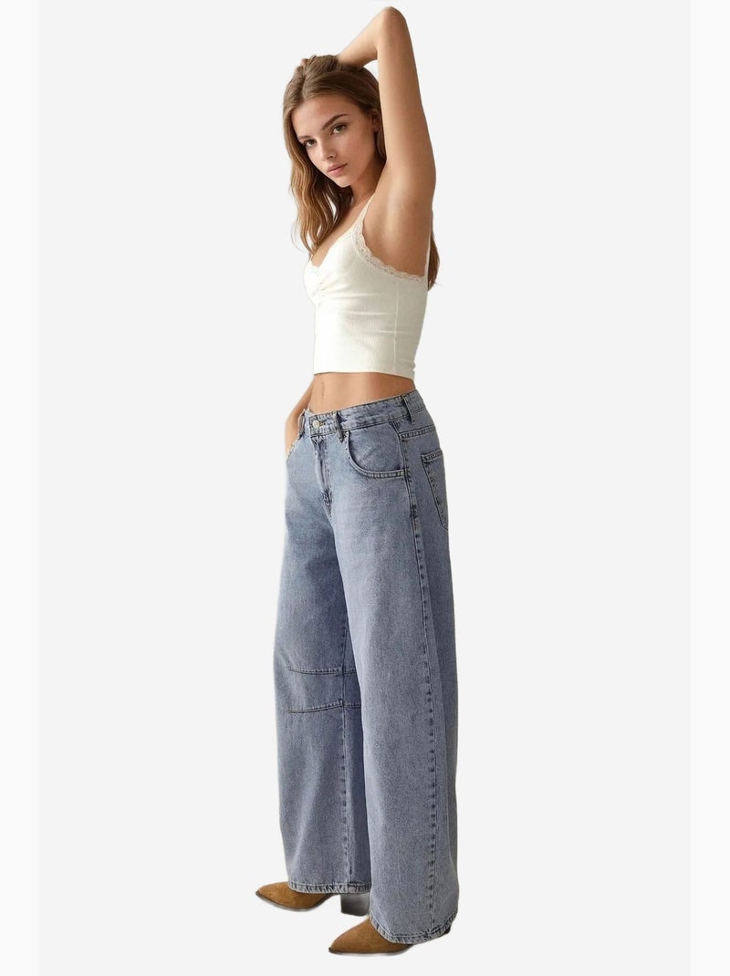 Jean de jogging long coupe ample hiccup Bleu - Kiabi