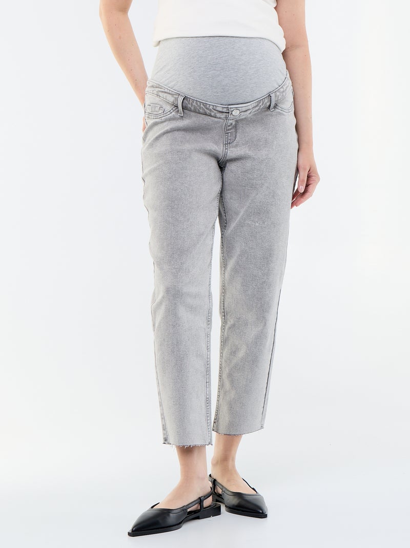 Jean de maternité coupe mom Gris - Kiabi
