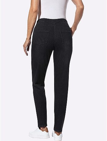 Jean décontracté à ceinture élastique avec poches et coulisse - taille courte - witt