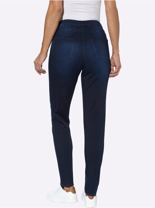 Jean décontracté à ceinture élastique avec poches et coulisse - Taille standard - Witt - Kiabi Jean décontracté à ceinture élastique avec poches et coulisse - Taille standard - Witt - Kiabi
