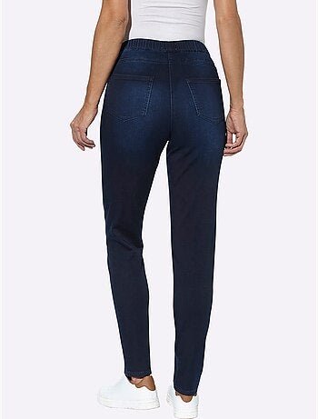 Jean décontracté à ceinture élastique avec poches et coulisse - Taille courte - Witt