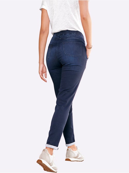 Jean décontracté à ceinture élastique avec poches pratiques et coulisse - Taille courte - Witt - Kiabi Jean décontracté à ceinture élastique avec poches pratiques et coulisse - Taille courte - Witt - Kiabi