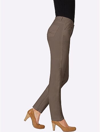 Jean décontracté à coupe droite avec poches et rivets - Taille courte - Witt