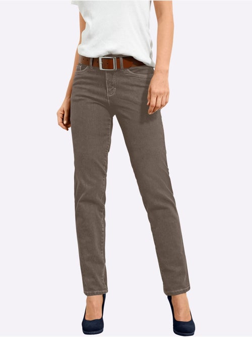 Jean décontracté à coupe droite avec poches et rivets - Taille courte - Witt - Kiabi Jean décontracté à coupe droite avec poches et rivets - Taille courte - Witt - Kiabi