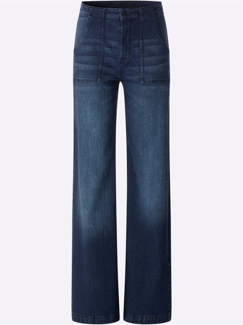 Jean délavage tendance - taille standard - helline - Kiabi Jean délavage tendance - taille standard - helline - Kiabi