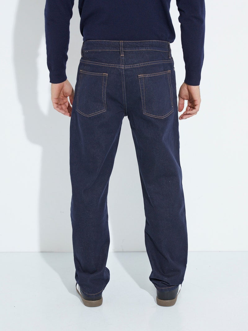 Jean denim 5 poches bas resserré, brut - AFIBEL Bleu - Kiabi
