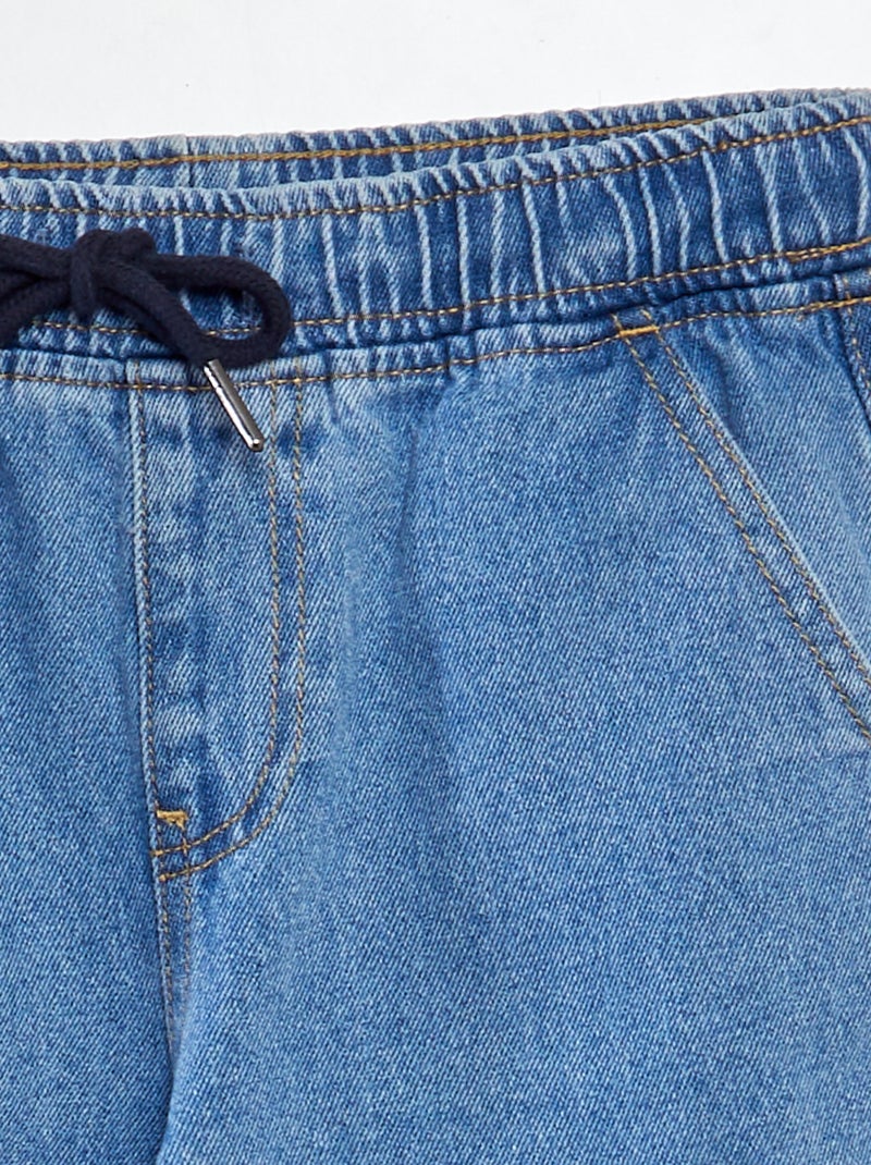 Pantalon Jean Enfant Happy Cherry - Regular Taille Élastique - Coton Denim - Poches - Casual