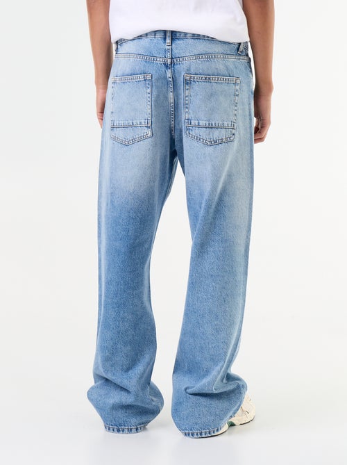 Jean denim coupe large 5 poches - Kiabi