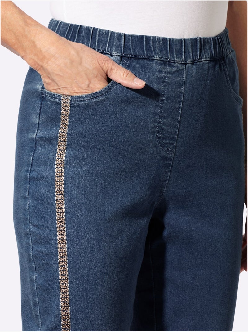 Jean denim doux - taille courte - witt Bleu jean - Kiabi